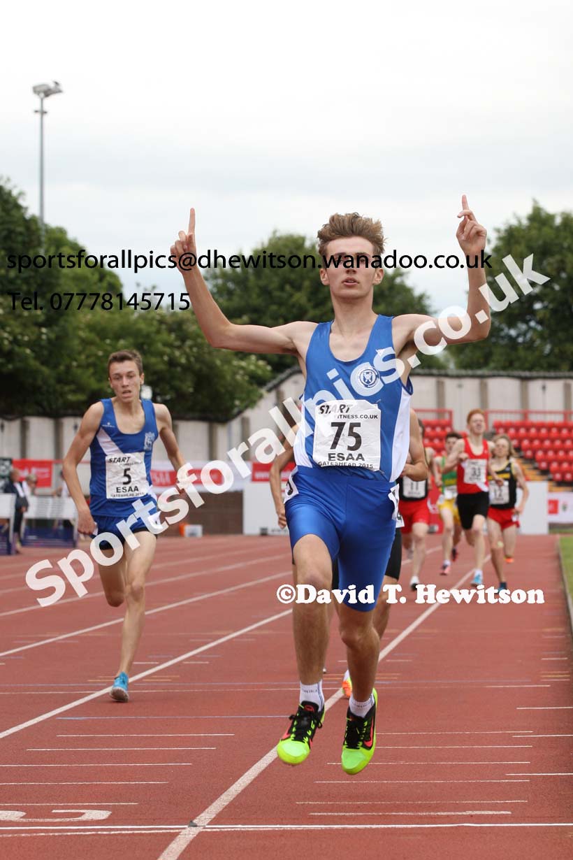 Junior boys 800 metres, 2015 English Schools Track and Field Champs., Gateshead Stadium. Photo: David T. Hewitson/Sports for All Pics